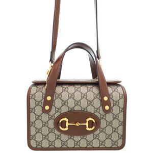 Gucci Horsebit 1955 Top Handle Bag Brown